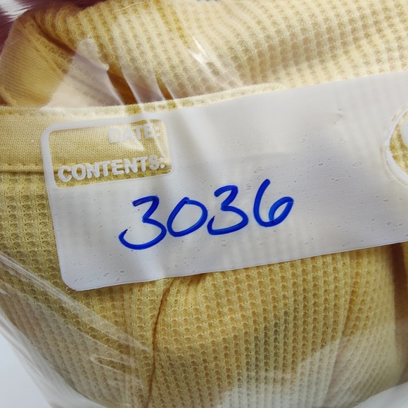 Woman Within Women Cottagecore Boho Embroidered Henley Top 3X Yellow Waffle Knit - Picture 16 of 16